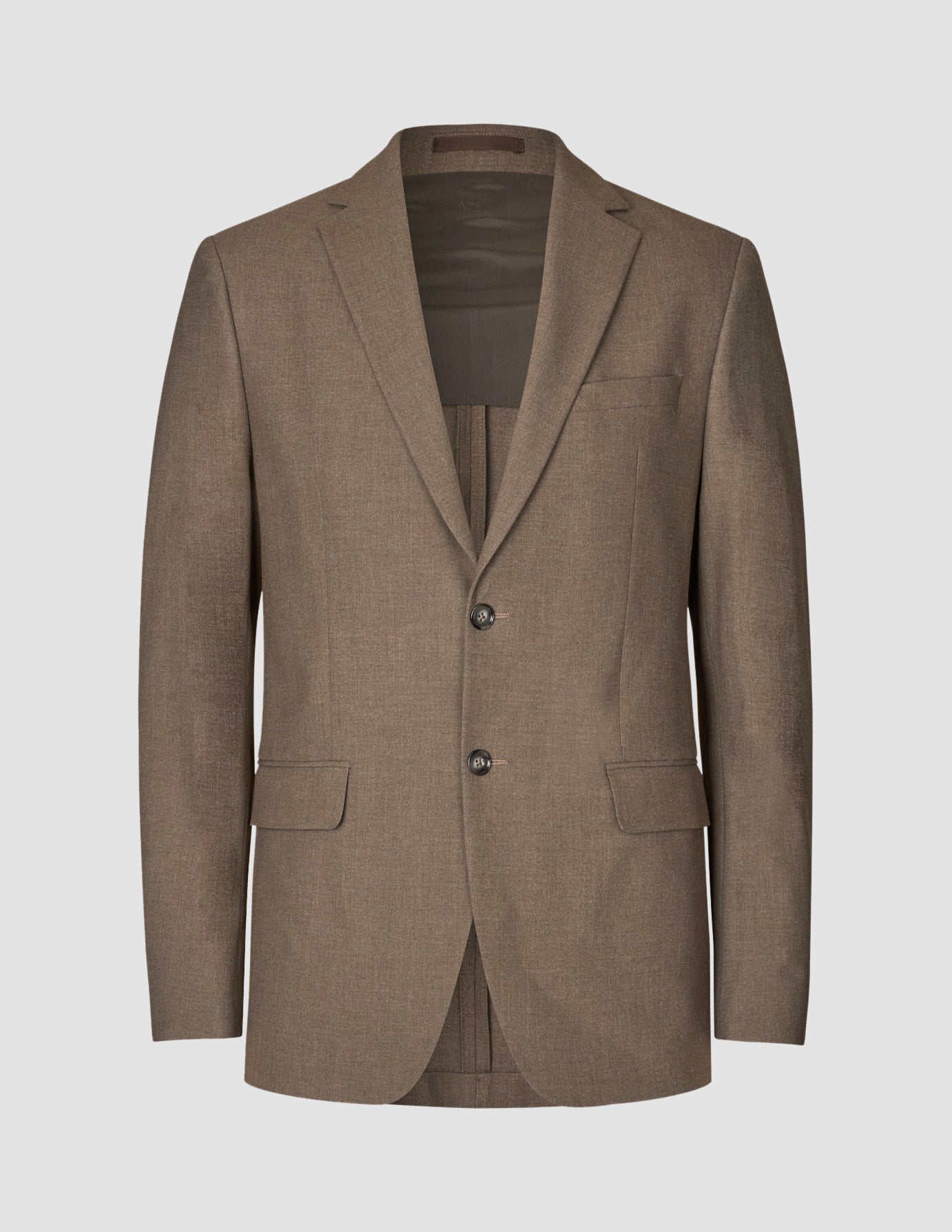 Essential Blazer Regular Saddle Brown Melange